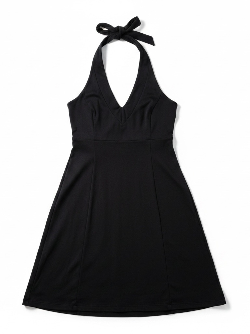 Patagonia Morning Glory Halter Dress Black Backless Medium